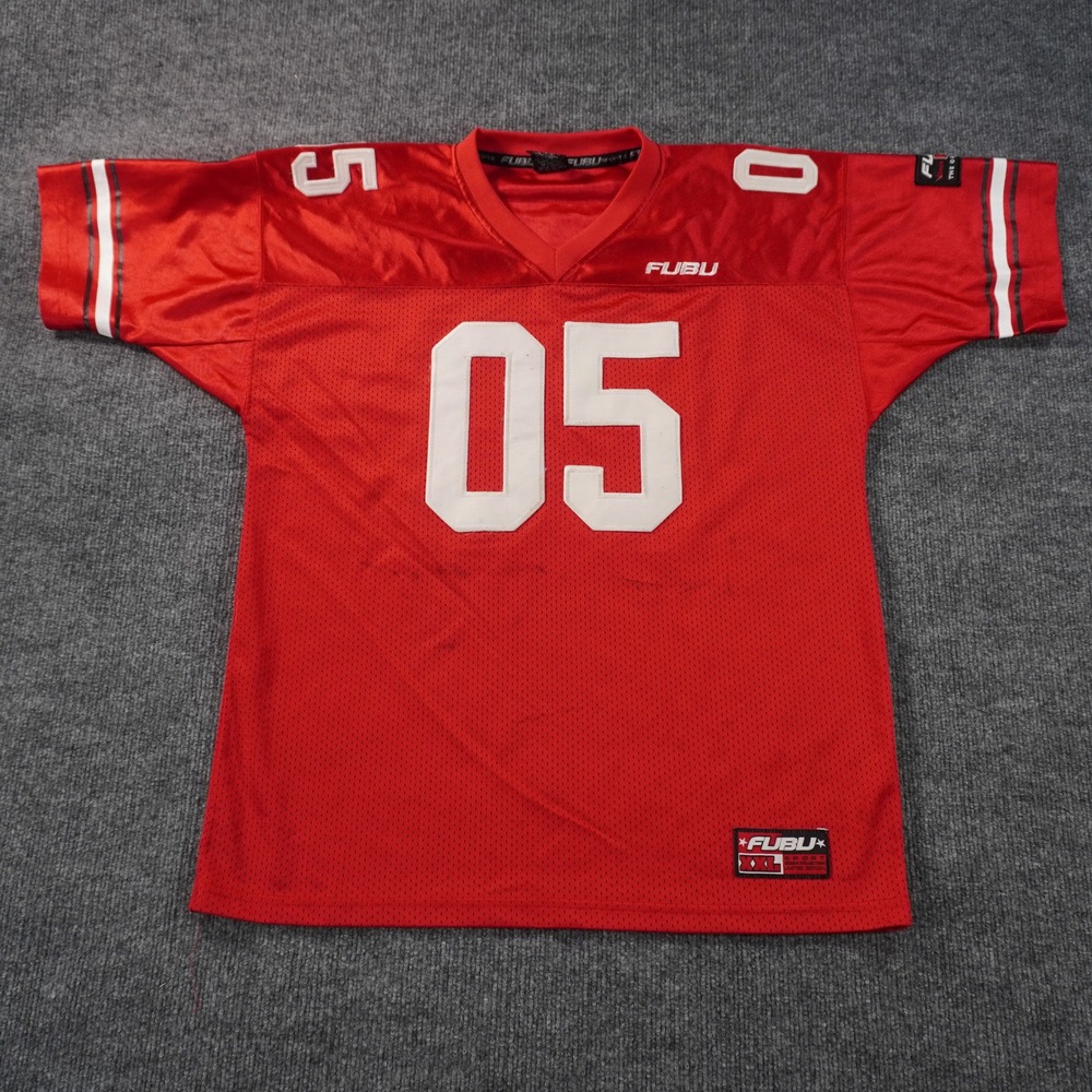 FUBU Football Jersey Boys Large 16/18 Red Sport Series 05 Mesh Streetwear